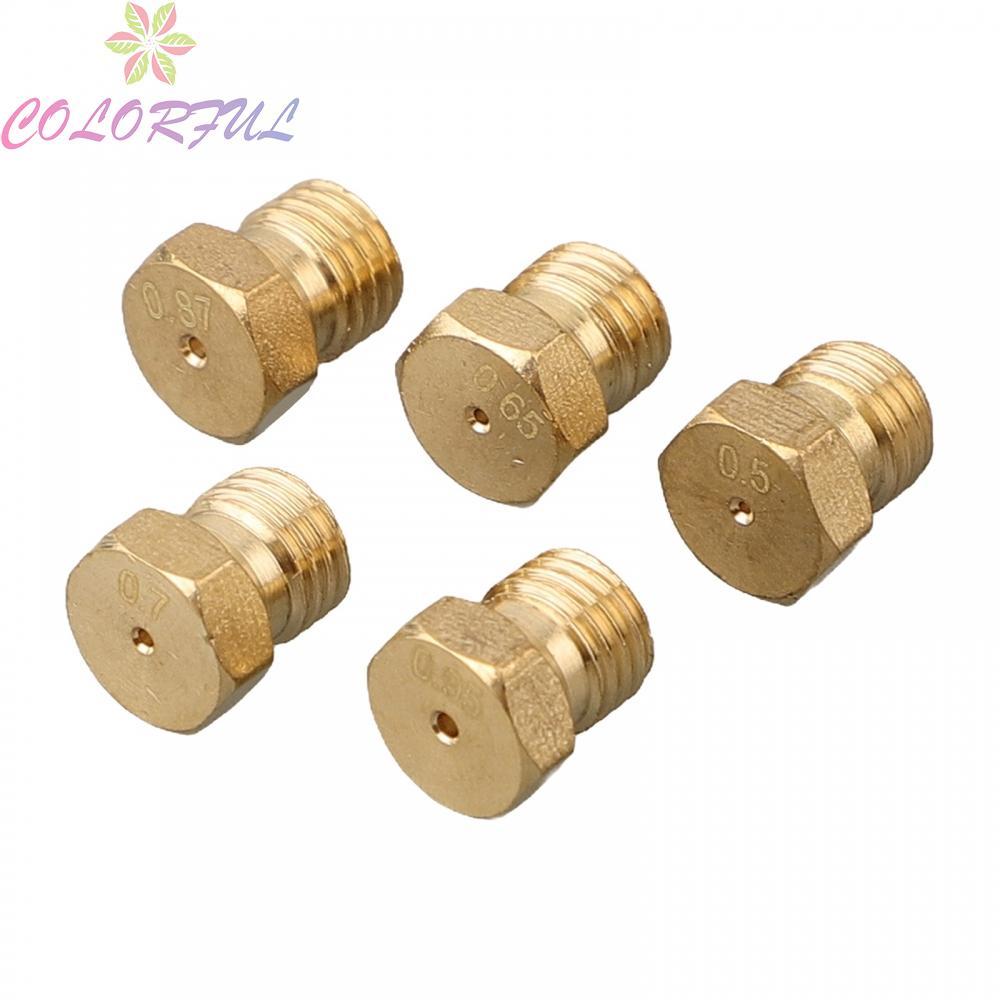 Propane Injector Color: Gold Nozzle Sizes 0.5, 0.65, 0.7, 0.87, 0.95 For Cooking
