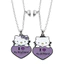 1 Cặp Sanrio Hello Kitty Tình Yêu Cặp Đôi Vòng Cổ Mặt Dây Chuyền Hoạt Hình Bạn Trai Bạn Gái Hoạt Hình Quà Tặng