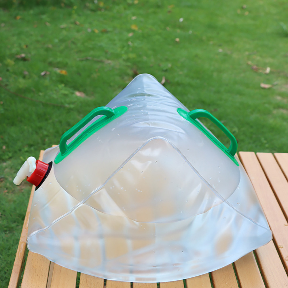 Hộp đựng nước có thể gập lại 20L, Bình nước PVC có thể gập lại di động có vòi & tay cầm để cắm trại ngoài trời