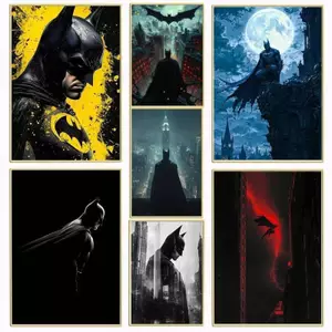 Vương Quốc Quái Vật Batman Nghệ Thuật Không Khung Tranh Canvas Chống Thấm Nước Trang Trí Tường Cho Quán Cà Phê Phòng Nhà