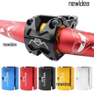 Bộ chuyển đổi tay lái xe đạp NEWIDEA làm từ hợp kim nhôm, có 5 màu lựa chọn và dễ dàng điều chỉnh khẩu độ từ 25.4mm đến 35mm.