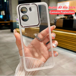Redmi A7 Pro 2026 Vỏ Trong Suốt Cho RedmiA7Pro Redmi A7 RedmiA7 Pro A7Pro 4G 5G 2026 Vỏ Điện Thoại Mạ Trong Suốt Mềm Mỏng Trong Suốt Vỏ Bảo Vệ Camera Trong Suốt