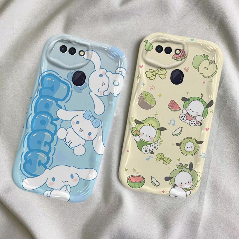 Ốp Cho OPPO A5S A12 F9 F9 Pro Phim Hoạt Hình Kem Sanrio Cặp Đôi Mềm TPU 3D Sóng Silicon Vỏ Điện Thoại
