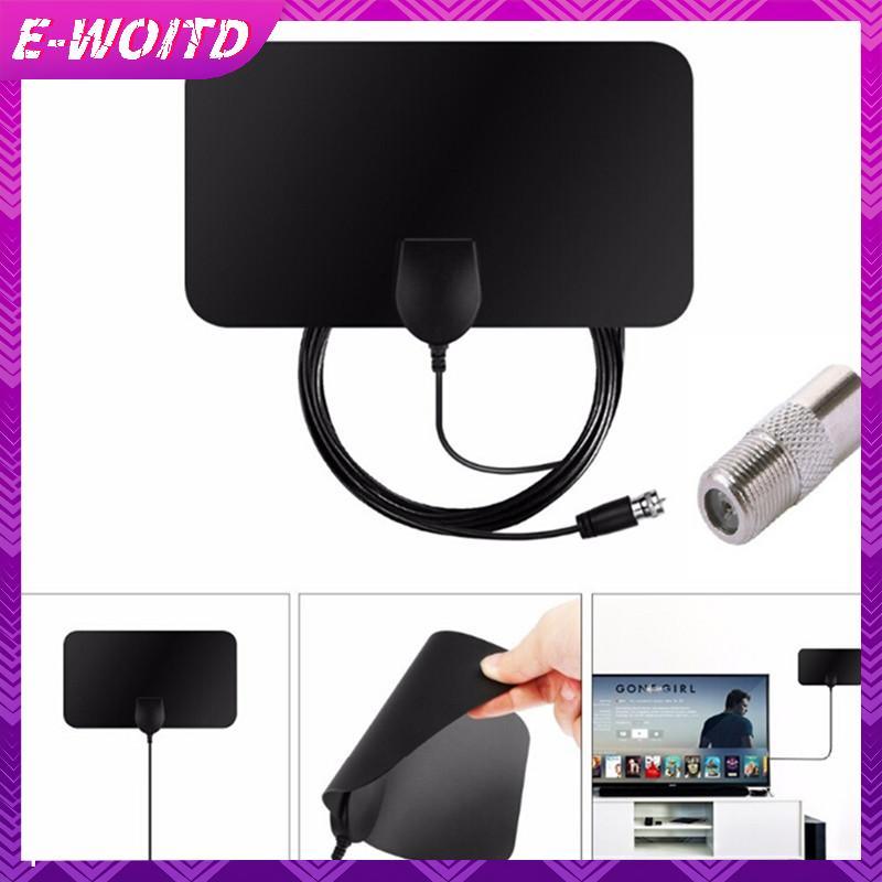 Ăng-ten TV E-WOITD HDTV DVB-T2 Flat HD Kỹ Thuật Số Trong Nhà Khuếch Đại Phạm Vi 50 Dặm TVFox E-WOITD