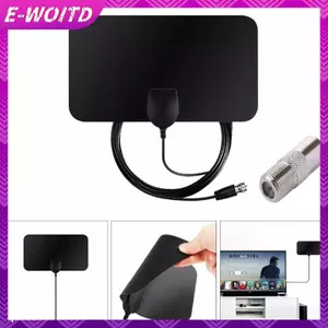 Ăng-ten TV E-WOITD HDTV DVB-T2 Flat HD Kỹ Thuật Số Trong Nhà Khuếch Đại Phạm Vi 50 Dặm TVFox E-WOITD
