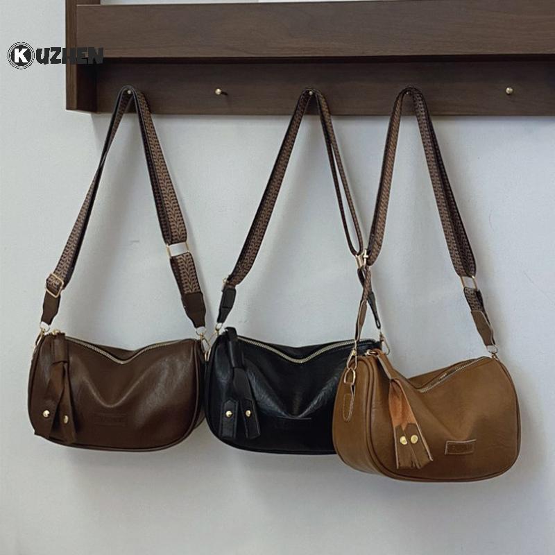 KUZHEN Vintage Messenger Da Pu Đeo Vai Nữ, Thời Trang, Ví Nhỏ Đeo Ngang HOT