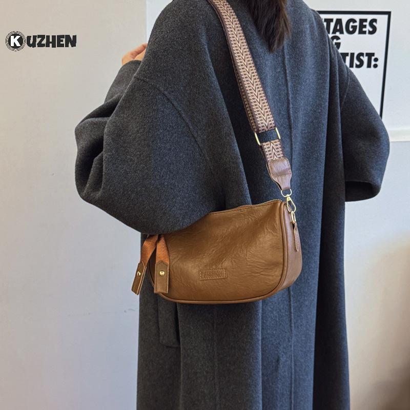 KUZHEN Vintage Messenger Da Pu Đeo Vai Nữ, Thời Trang, Ví Nhỏ Đeo Ngang HOT