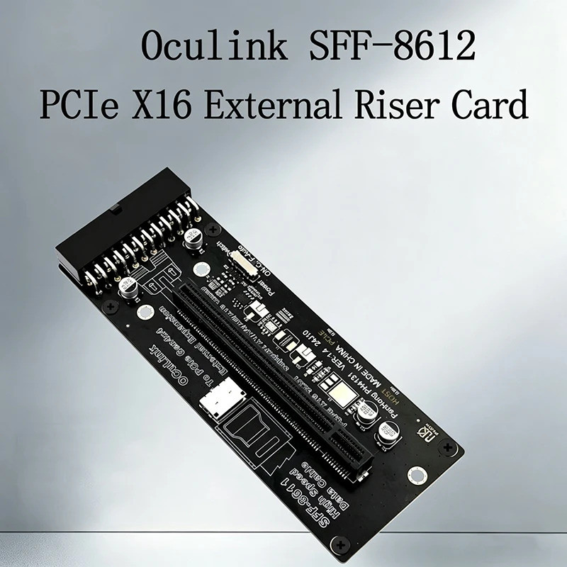 Oculink SFF-8612 sang PCI-E 4.0 X16 Adapter Riser Card 24Pin Nguồn điện ...