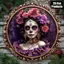 CIFbuy Vintage Skull Round Thiếc Sign, Gothic Kim Loại Treo Tường Nghệ Thuật Thanh Trang Trí Cho Halloween