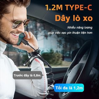 Xe Sạc Nhanh 3In1 Usb Loại C Cáp Có Thể Thu Vào Led Kiểm Tra Điện Áp Iphone Samsung Máy Tính Bảng Xe Suv