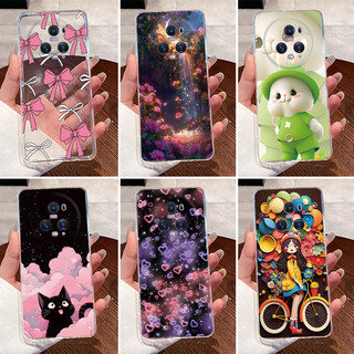 Ốp Lưng Cho Honor Magic 5 Pro Ốp lưng Sang Trọng Dễ Thương Trái Tim Tình Yêu Thỏ Ngộ nghĩnh Trong Suốt Silicon Mềm TPU Vỏ Magic5 5Pro Ốp Lưng