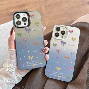 Ốp Lưng Cho Samsung Galaxy S26 S25 S24 S23 S22 Plus Ultra S21 A04S A04E A03S A02S A12 M12 A20 A30 A52S A50S A30S Mạ Acrylic IMD Case Motif Bowknot CYIM253