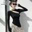 Nữ Áo Sơ Mi Thiết Kế Asymmetrical Tweed Màu Hồng, Chống Tia UV, Form Slim và Dài Tay