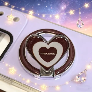 Dễ Thương INS Nâu LOVE Từ Điện Thoại Cầm Chân Đế Có Gương Sáng Tạo 3D Hoạt Hình Gấp Giá Đỡ Ngôi Sao Để Bàn Cho Iphone