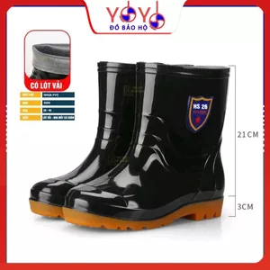 Ủng ngắn đi mưa , ủng bảo hộ lao động Hoa San full size từ 39 đến 45 ( PHOM TO ĐẶT GIẢM 1 SIZE )