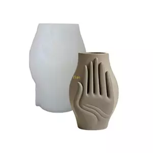 Bình Silicon đa năng với họa tiết tay chậu hoa - Phù hợp cho crafting và nghệ thuật