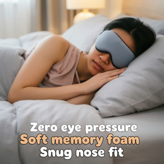 Mặt nạ ngủ 3D Memory Foam Light Blocking Thoáng khí Eye Shade Nap Travel Office Rest