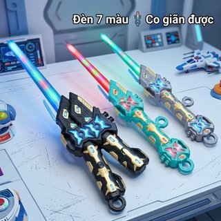 Ánh Sáng Sabre 2 Trong 1 7 Màu LED Đồ Chơi Đôi Lưỡi Kính Thiên Văn Quay Trẻ Em Thiếu Niên Cosplay Chống Đỡ