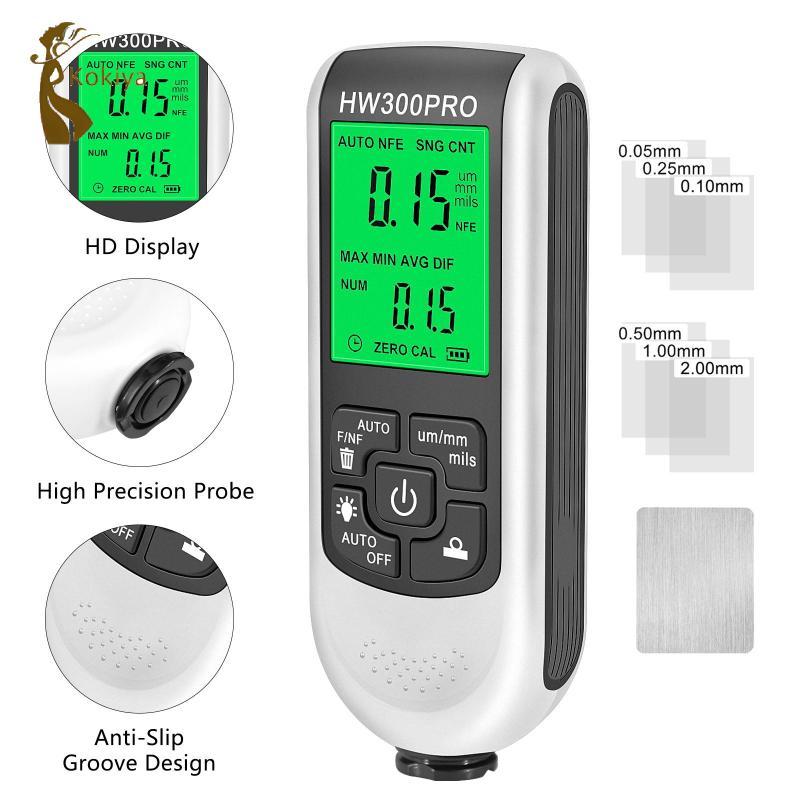 Máy đo độ dày sơn di động 0 ~ 2000Um Độ phân giải 1M Máy kiểm tra độ chính xác cao cho ô tô