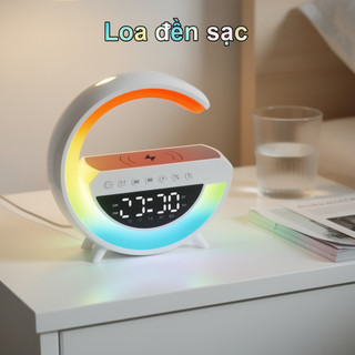 Loa Bluetooth Đồng hồ báo thức LED Sạc không dây Tiếng ồn trắng Đầu giường Trang trí máy tính để bàn