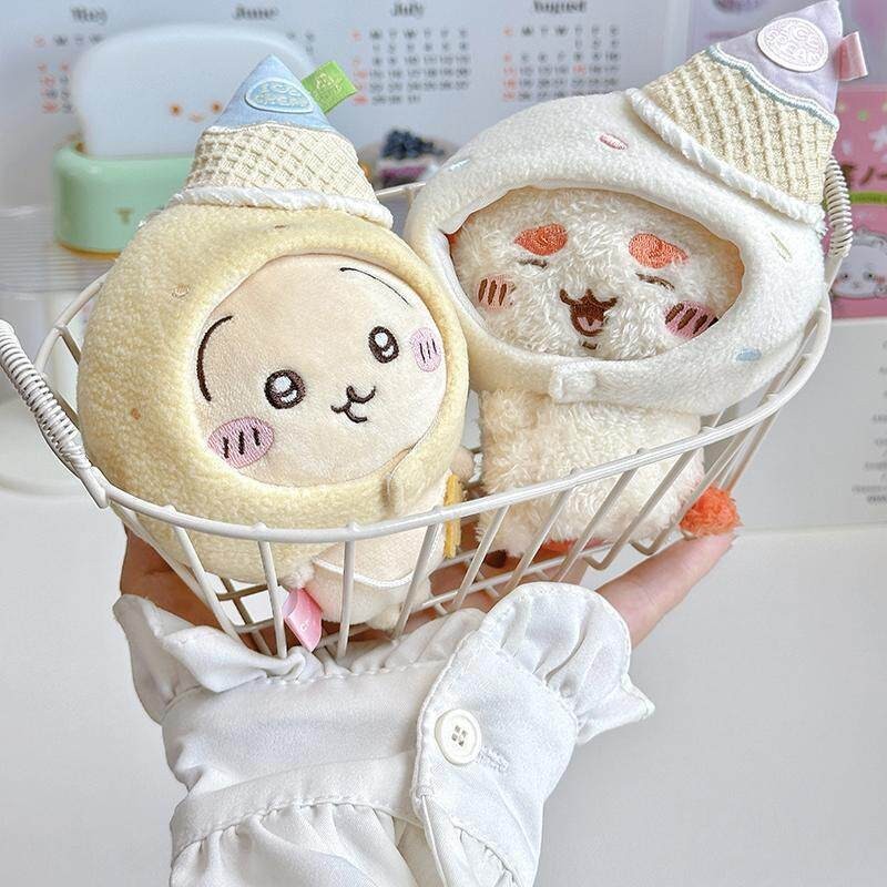 10cm Macaron Kem Nunu Nằm Xuống Cơ Thể Cotton Bé Sao Biển Cơ Thể chiikawa Quần Áo Bé Mũ Đội Đầu 4.27