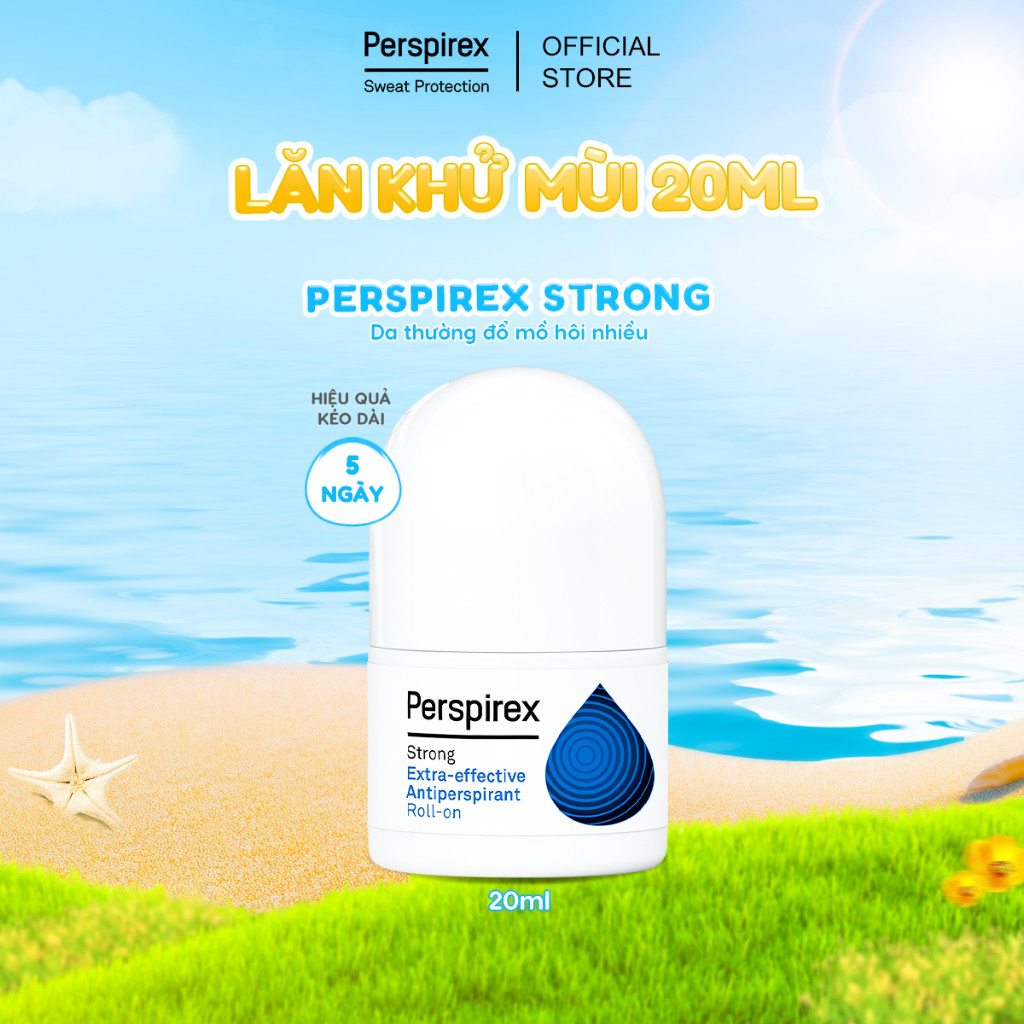 Lăn Khử Mùi Perspirex Strong: Dành cho da thường hay đổ mồ hôi, hiệu quả lên tới 5 ngày
