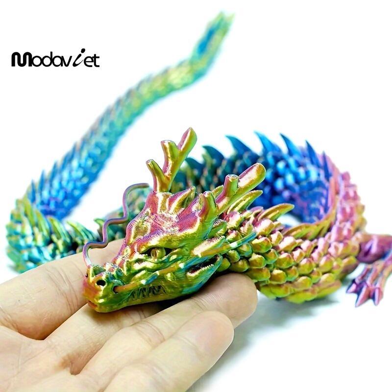 [modavietnamshop] Khớp toàn thân hình rồng Trung Quốc in 3D có thể di chuyển được Đồ trang trí nội thất gia đình Đồ trang trí đáng sưu tầm Đồ chơi sáng tạo Đẹp