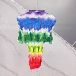 Miyake Xếp Ly Handmade Wicker Top Áo Thun Chất Lượng Cao Thoải Mái Slim-fit Độ Đàn Hồi Cao Mỏng Hơn Nhìn
