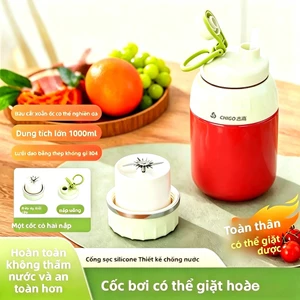 【🔥】Máy xay sinh tố Chigo chống nước toàn thân, dung tích lớn 600/1000ml, 38 lưỡi dao có thể xay đá, cốc tiện lợi mang đi