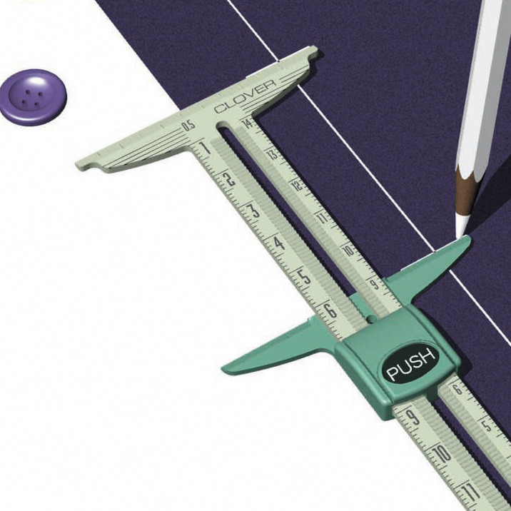 Clover Slide Gauge T-Type 25-322 Nhat Ban/Do Duong May/Ve Duong Cong/Compass/Polycarbonate
