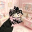 Magic Gothic Phong Cách Kitty Mặt Dây Chuyền Sang Trọng Búp Bê Đen Hồng Ren Ngọc Trai Túi Mặt Dây Chuyền Bạn Gái Quà Tặng