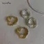 AqToCna 1 Cặp Vintage Hình Học Đơn Giản Xoắn Vòng Tròn Nhỏ Vòng Bông Tai Dành Cho Nữ Cô Gái Thời Trang Hàng Ngày Đảng Không Đều Họa Tiết Trang Sức Phụ Kiện AqToCna