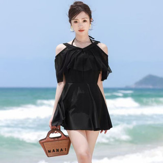 Đồ bơi đeo vai Flounce thanh lịch | Một mảnh lưng cao cổ điển cho bữa tiệc suối nước nóng & bể bơi