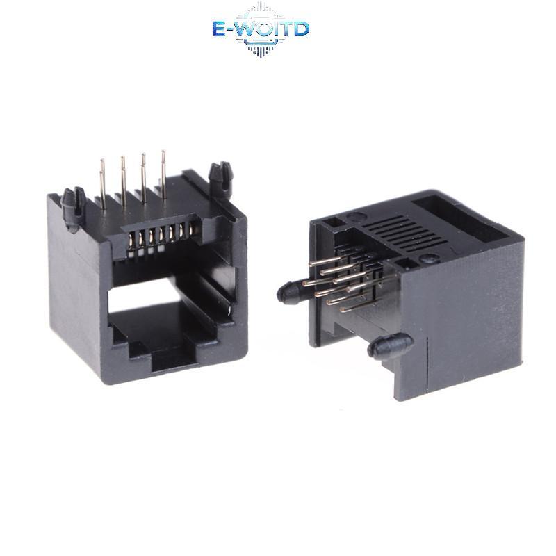 E-WOITD 10 Chiếc RJ11 RJ45 8P8C Mạng Mô-đun PCB Kết nối Jas Kết nối E-WOITD