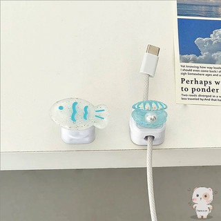 【Chamvn】dụng cụ cố định cáp sạc cáp dữ liệu hộp đựng dây cáp. Bộ sắp xếp dây cáp để bàn dễ thương