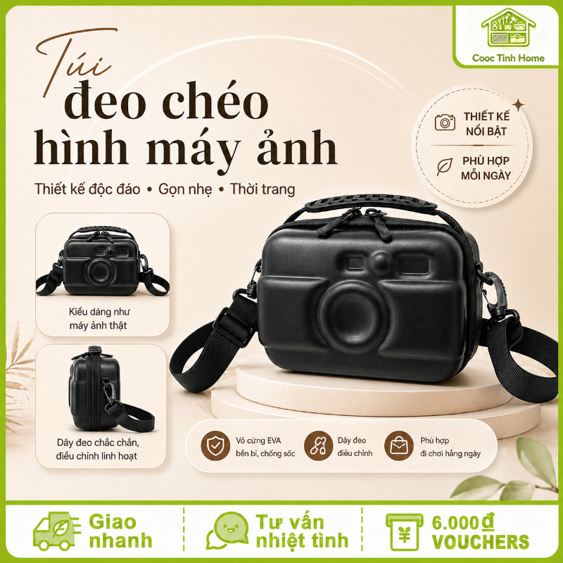 Túi Đeo Máy Ảnh Vỏ Cứng Di Động - Bảo Vệ Tối Ưu, Chống Sốc, Cho Máy Fujifilm, Instax & Đa Dòng