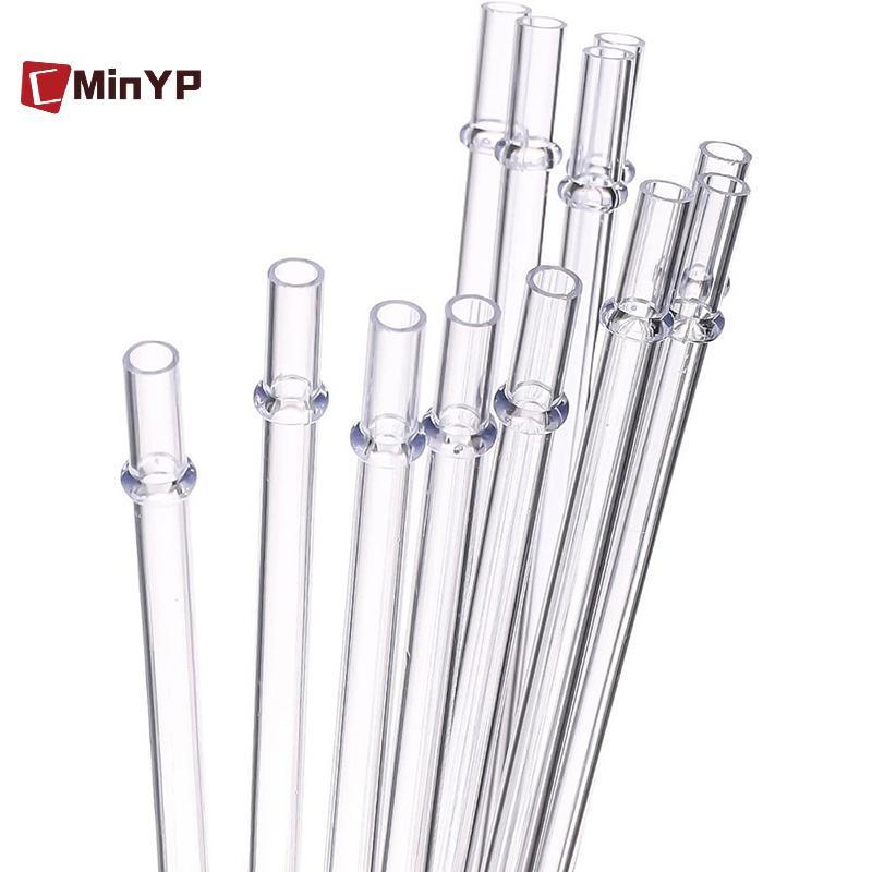 CMinYP 10 Chiếc Trắng Lấp Lánh Nhựa Ống Hút 9 Inch Dài Có Thể Tái Sử Dụng Cứng Uống Ống Hút Cho Cốc Cốc Chai Vinh Quang