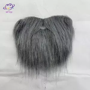 HFTOY 1 Lễ Hội Vui Nhộn Đồ Dùng Giáng Sinh Prom Đạo Cụ Unisex Lạ Mắt Râu Giả Trang Phục Halloween Đảng Tóc Mặt ria mép Tóc Giả ~