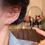 Bông tai pha lê Zircon tối giản phong cách Hàn Quốc dành cho nữ Phụ kiện sáng bóng để làm việc và mới