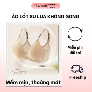 Áo Lót Nữ Không Gọng Su Đúc Đệm Mỏng Thoáng Khí Quai Lưới Mềm Mịn Mặc Êm May Soft AL1