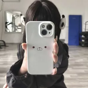 Ốp Điện Thoại QYJS Biểu Hiện Màu Trắng Thích Hợp Cho IPhone 17 AIR 12 PRO 13 14 15 16 ProMax 11 XR XSMAX 7 8 PLUS Vỏ Cứng Phim Chống Bụi Bẩn Cao Cấp