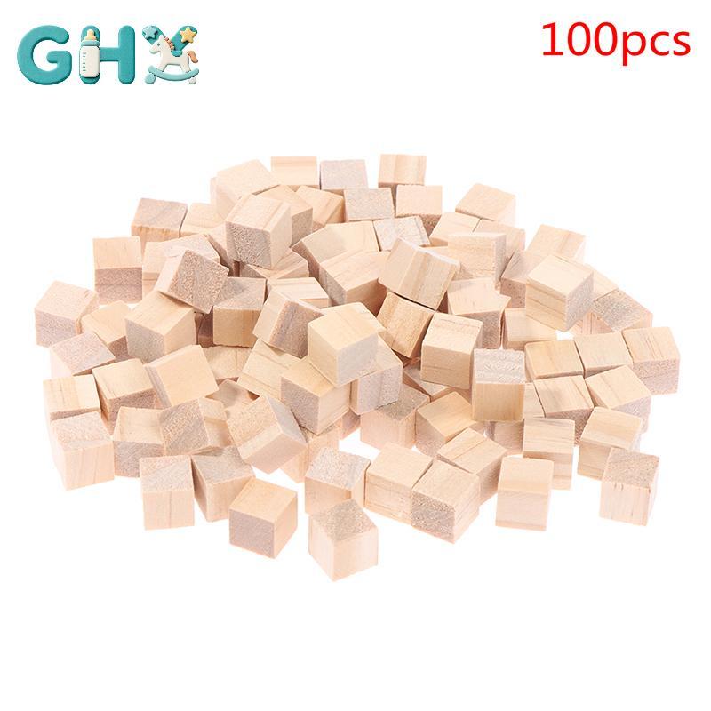 GHX 100 Chiếc Chưa Hoàn Thành nk Mini DIY Gỗ Vuông Khối Chắc Chắn Cho Đồ Gỗ Thủ Công VN