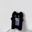 🍒 Thẻ sang trọng mèo con màu đen 10cm Polaroid Star Đuổi theo Photocard Mặt dây chuyền bảo vệ Nano 26.4.30
