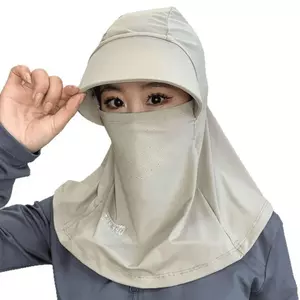 Mũ Chống Nắng Toàn Mặt Cho Nữ, Mũ Chống Nắng Mùa Hè, Chống Tia UV, Có Mặt Nạ Lụa Lạnh Để Bảo Vệ Cổ