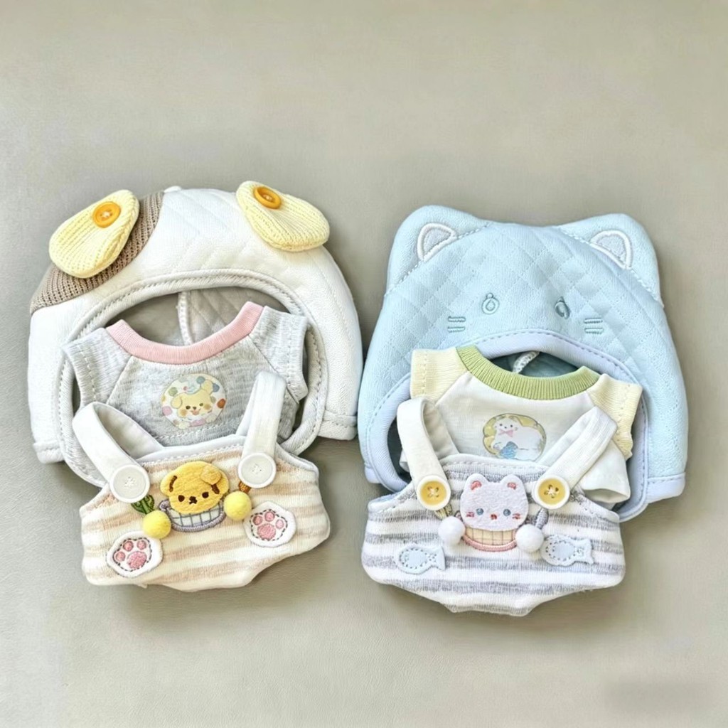 Bộ động vật nhỏ 10cm "Muối biển Mèo mèo" "Chó sủa" Phụ kiện trang phục búp bê Cotton 10cm