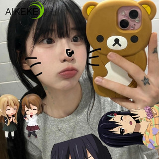 Ốp điện thoại Silicon 3D Rilakkuma phong cách Hàn Quốc cho Vivo Y77 Y75 Y72 Y56 Y55 Y55S Y33S Y33T Y30 Y21E Y21S Y21T Y20S Y20A Y20T Y20G Y20i 5G 4G Vỏ mềm hình gấu hoạt hình dễ thương sang trọng