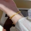 Vòng tay hạt vuông tối giản - Thép titan mạ vàng 18K - Dây chuyền Dainty sang trọng không mài mòn - Bestie & Office Commute