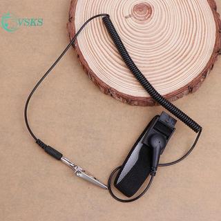 Chenlongshang Vòng Tay Kim Loại Chống Tĩnh Điện Có Thể Điều Chỉnh Cáp Xả Dây Đeo Tay Dây Nối Đất Tay Dây Không Dây Kẹp EN