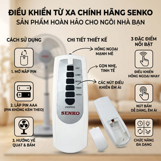 Remote thay thế cho quạt Senko mã TR-828 tặng pin Thay thế remote cũ bị hỏng, mất,Không có pin