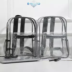 E-WOITD Trong Suốt Bapa Nhỏ Đơn Giản Dây Kéo Túi Mùa Hè Phù Hợp Thời Trang Trong Suốt PVC Túi Xách Ví Túi Điện Thoại E-WOITD